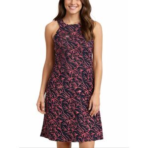 Dizzy Lizzie coral halter preppy summer sundress size M